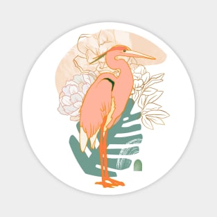 Sea Bird Flowers and Shapes Magnet